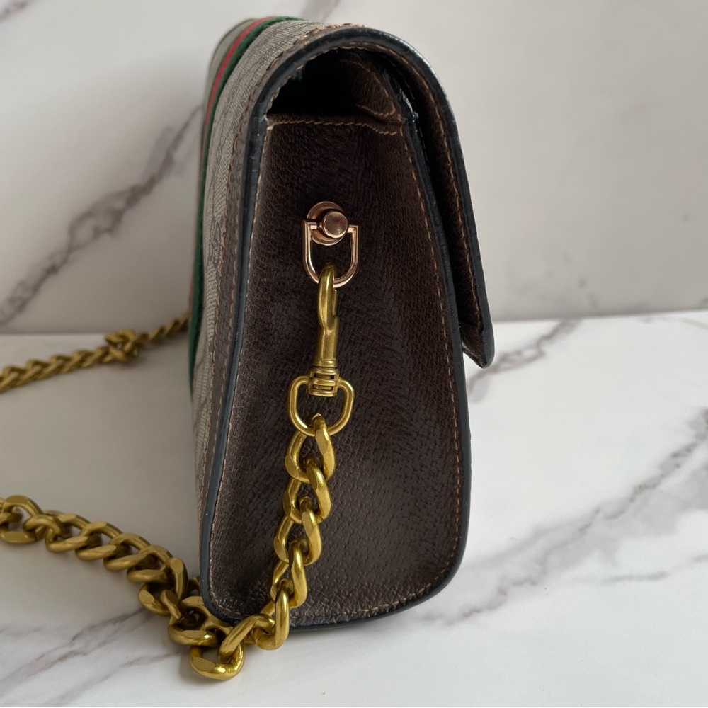 GUCCI GG Ophidia Sherry line clutch crossbody bag ❤️💚 - Picture 12 of 14